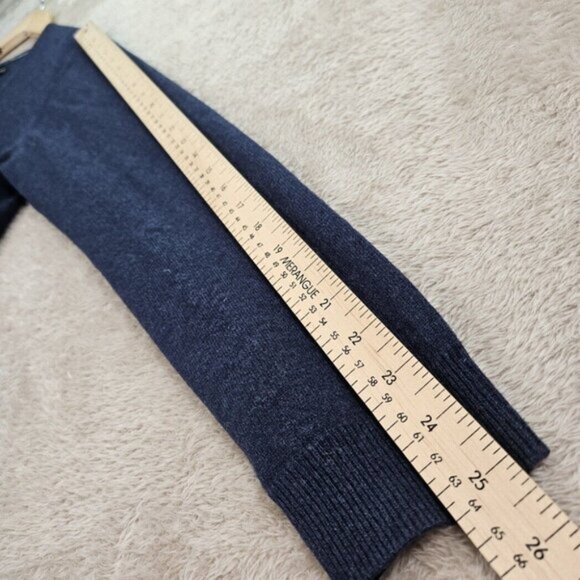 Massimo Dutti 100% Cashmere Sweater V-Neck Pullover Blue Long Sleeve Mens Size M - Picture 6 of 10